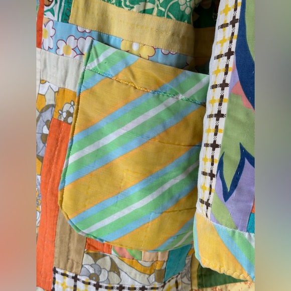 HANDMADE One-of-a-Kind Artisanal Open Front Quilt Coat - Size Large - Picture 7 of 10